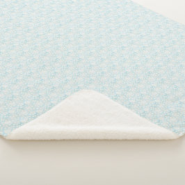 Cute Easter Blue Polka Dot Sherpa Blanket Sherpadecke