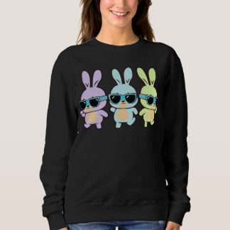 Cute Easter Bunnies Dancing Easter Day 2023 Boys G Sweatshirt