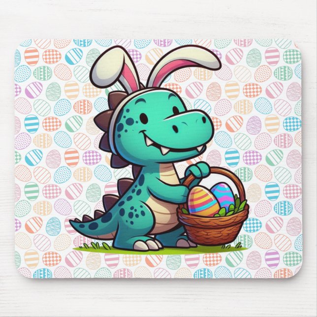 Cute, Easter bunny dinosaur Mouse Pad Mousepad (Vorne)