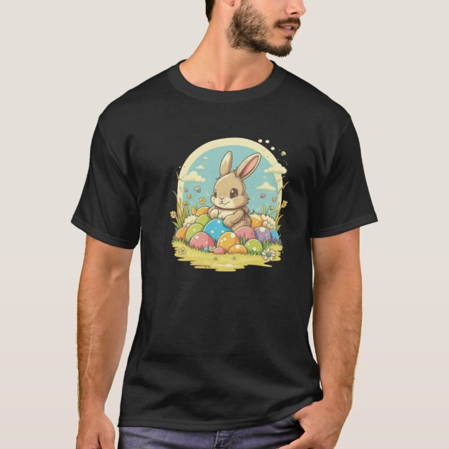Cute Easter Bunny Easter Egg Men Women Kids  7 T-Shirt (Vorderseite)