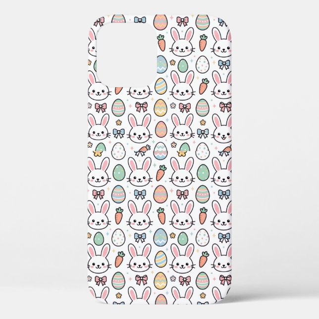 Cute  Easter Bunny & Eggs Kawaii Pattern iPhones Case-Mate iPhone Hülle (Rückseite)