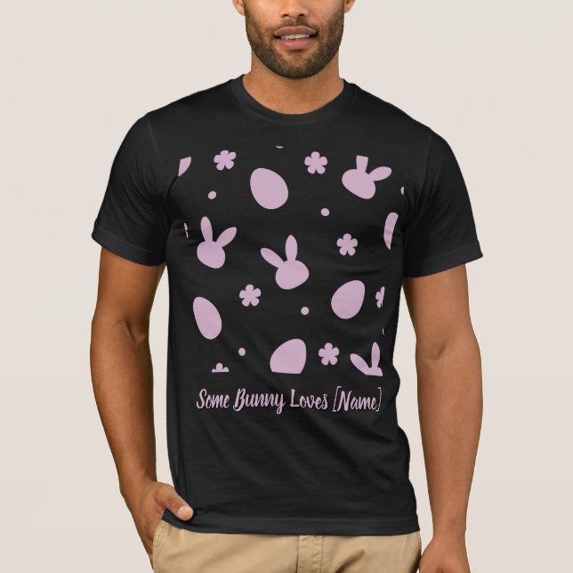 Cute Easter Bunny Pattern Shirt – Pastel Bunny & E (Vorderseite)