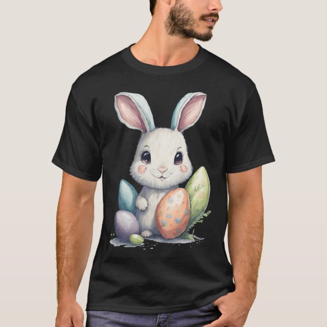 Cute Easter Bunny Pun Easter Eggs T-Shirt (Vorderseite)