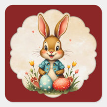 Cute Easter Bunny – Soft Frame - Autocolante