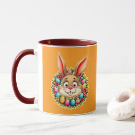 Cute Easter Bunny – Spring Flowers caneca Tasse