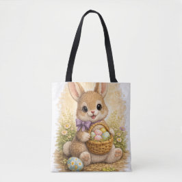 Cute Easter Bunny Tote Bag Kawaii Rabbit