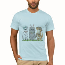 Cute Easter Cats with Bunny Ears, Flowers & Egg Ba