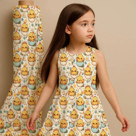 Cute Easter Chick Fabric – Kawaii Baby Chick Sprin Stoff