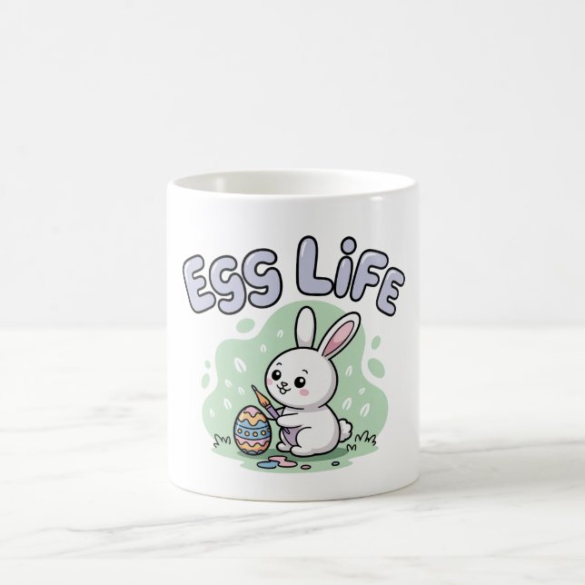 Cute Easter Egg Life Bunny Artwork Kaffeetasse (Mittel)