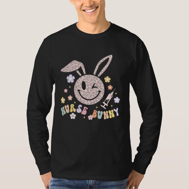 Cute Easter Nurse  Bunny Ears Happy Easter Eggs Ou T-Shirt (Vorderseite)