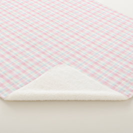 Cute Easter Pastel Plaid Sherpa Blanket Sherpadecke