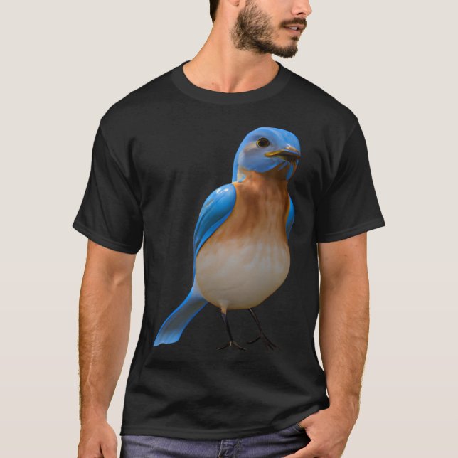 Cute Eastern Bluebird Sunset  1 T-Shirt (Vorderseite)