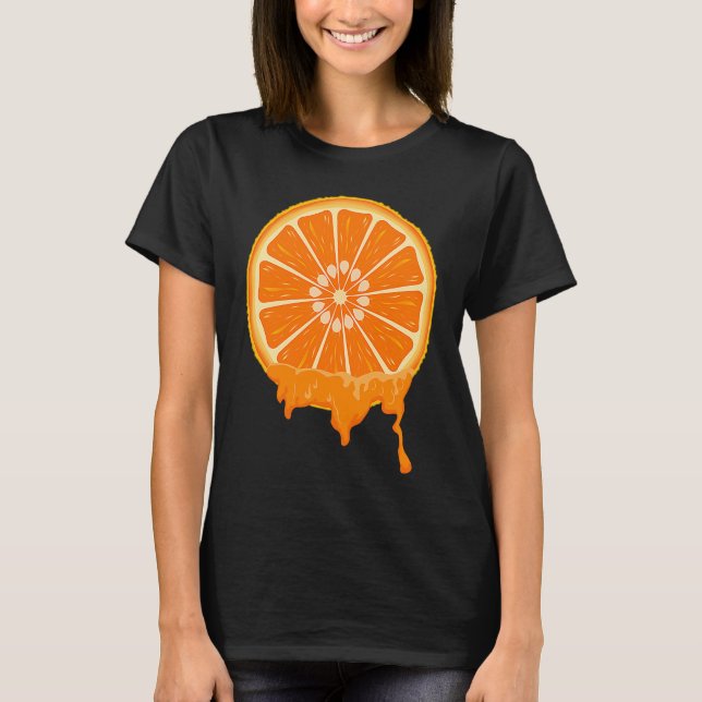 Cute Easy Fruit Halloween Treat Orange Sliced Cost T-Shirt (Vorderseite)