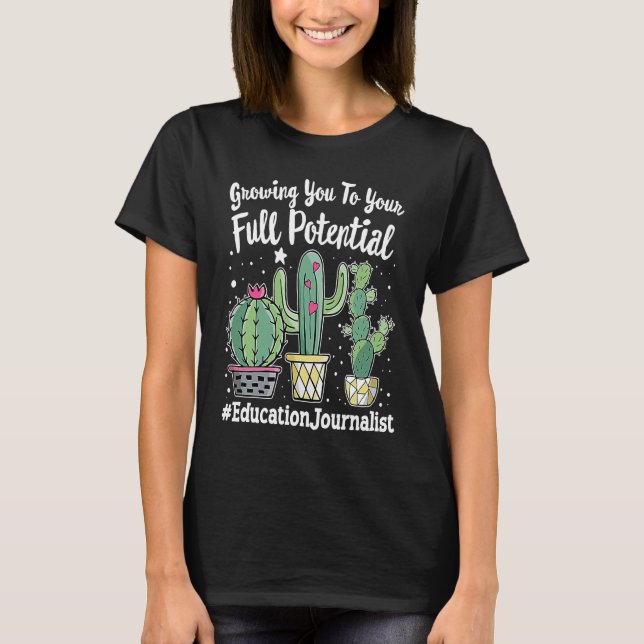 Cute Education Journalist Appreciation Week back t T-Shirt (Vorderseite)