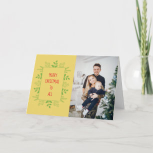 Cute Elegant Holiday Photo Card Karte