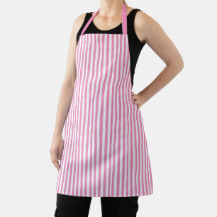 Cute Elegant Rose Pink Sherbet und Weiß Gestreift Schürze