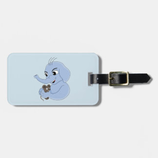 Cute elephant boy cartoon luggage tag gepäckanhänger