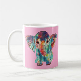 Cute Elephant Colourful Mug Kaffeetasse