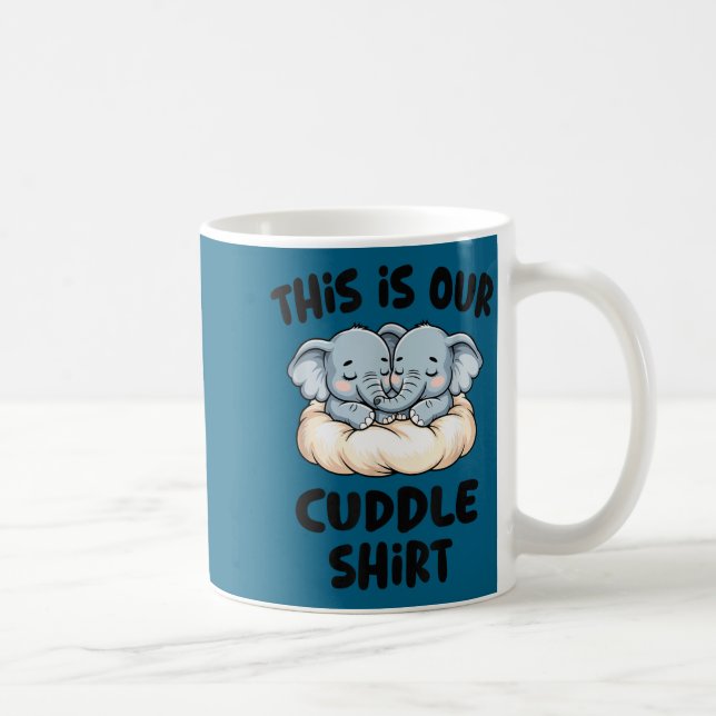 Cute Elephant Couple This Is Our Cuddle  Kaffeetasse (Rechts)