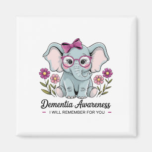Cute Elephant Demenzbewusstsein Ich erinnere mich Magnet