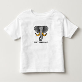 Cute Elephant Head Toddler T-Shirt Wild Animal 