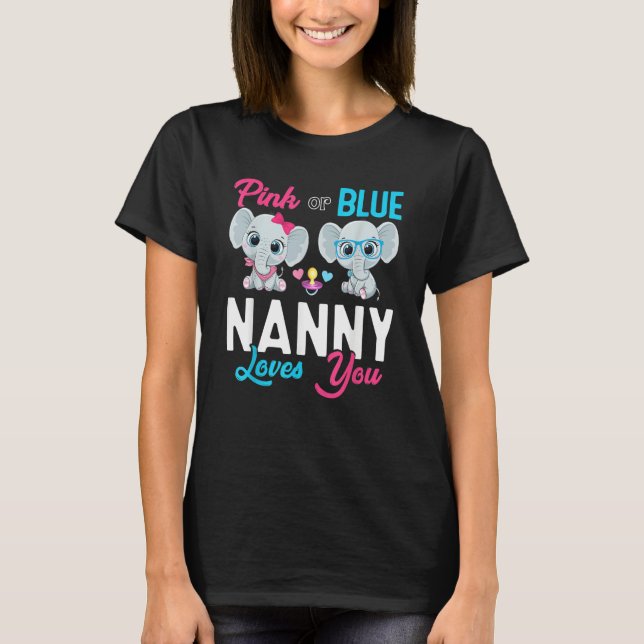Cute Elephant Keeper Of The Gender Nanny Loves You T-Shirt (Vorderseite)