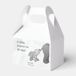 Cute Elephant Little Peanut On its Way Baby Shower Geschenkschachtel