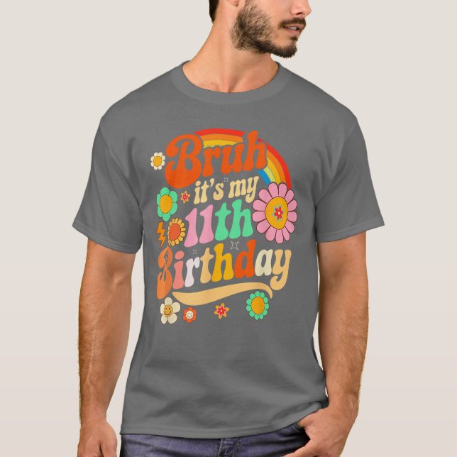 Cute Eleven Years Old Birthday Boys Girls Party Ap T-Shirt (Vorderseite)