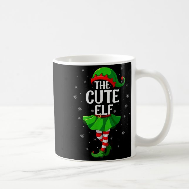 Cute Elf Christmas Girls Women Elf Squad Xmas Fami Kaffeetasse (Rechts)