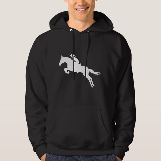 Cute English Riding Hunter Jumper Girl Riding Hors Hoodie (Vorderseite)