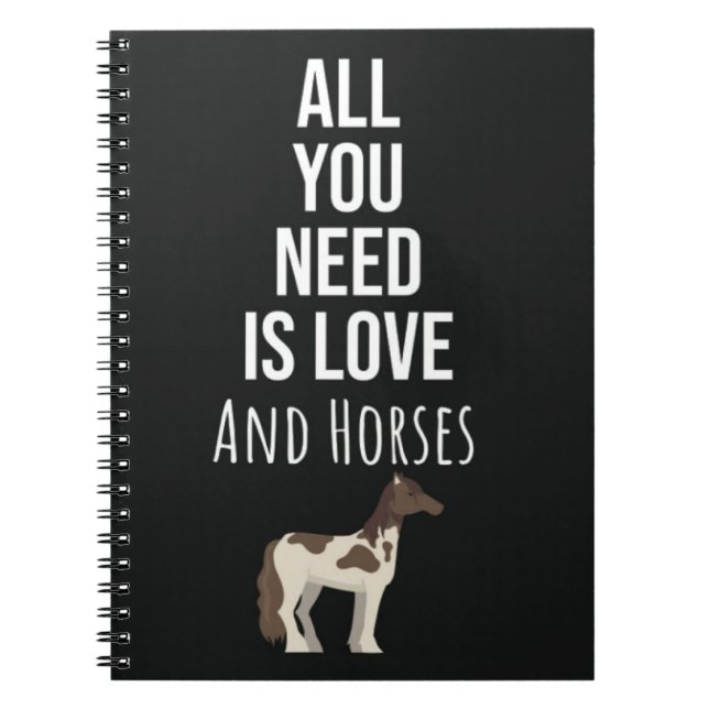 Cute Equine Gifts For Horse Lovers Pony Equestrian Notizblock (Vorderseite)