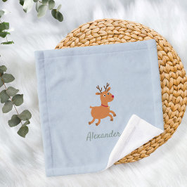 Cute ersonalized Burp Cloth with Moose Waschlappen
