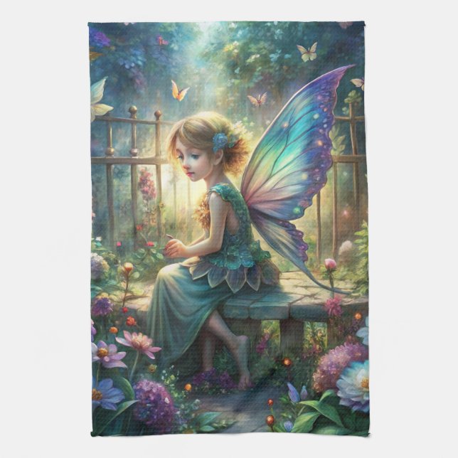 Cute Fairy  Geschirrtuch (Vertikal)