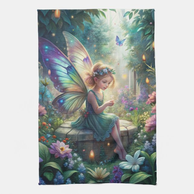 Cute Fairy  Geschirrtuch (Vertikal)