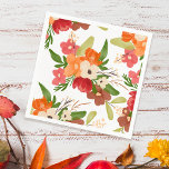 Cute fall autumn floral watercolor baby shower serviette<br><div class="desc">Cute fall autumn floral watercolor baby shower napkins.</div>