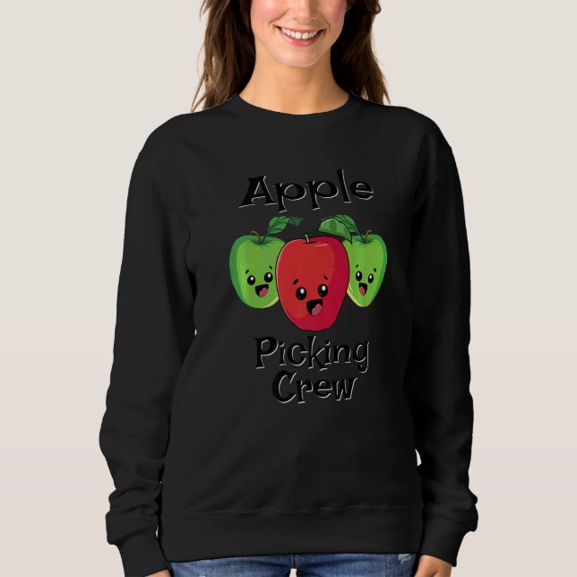 Cute Fall Autumn Orchard Matching Family Apple Pic Sweatshirt (Vorderseite)