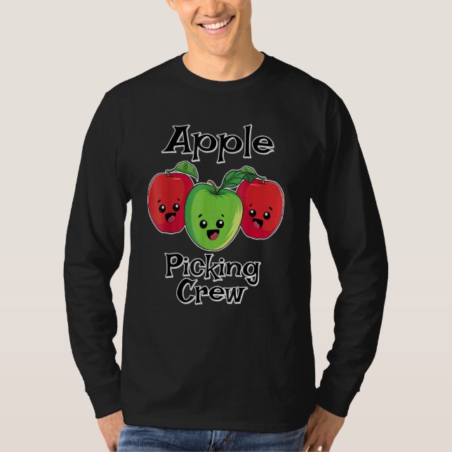 Cute Fall Autumn Orchard Matching Family Apple Pic T-Shirt (Vorderseite)