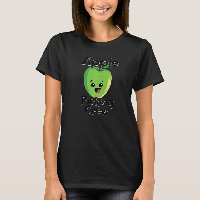 Cute Fall Autumn Orchard Matching Family Apple Pic T-Shirt (Vorderseite)