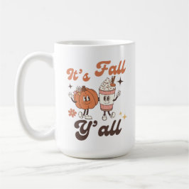 Cute Fall –  It’s Fall Y’all Kawaii Pumpkin & PSL  Kaffeetasse