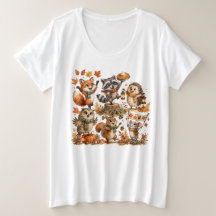 Cute Fall Woodland Animals Playing