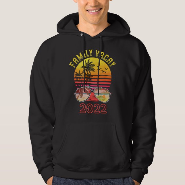 Cute Family Vacay 2022 Men Women Teens Cool Beach  Hoodie (Vorderseite)