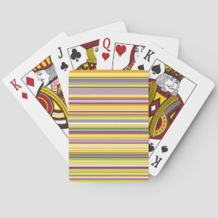 Cute farbenfrohe Streifen Design All-Over-Print Ta Spielkarten