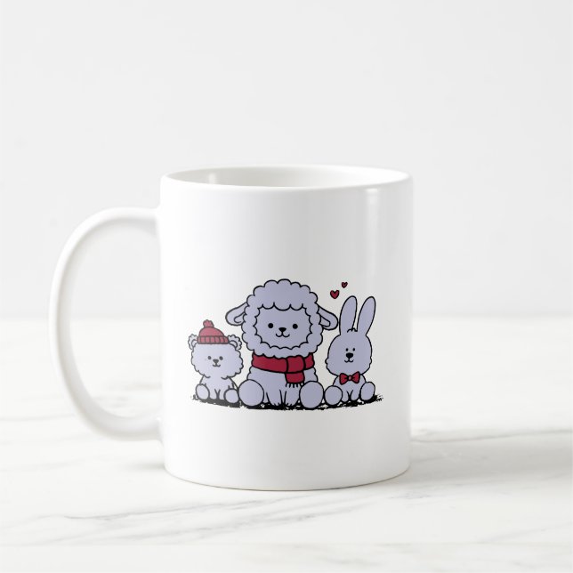Cute Farm Animal Kaffeetasse (Links)