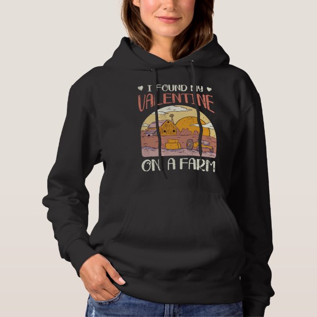 Cute Farmer Mothers Day I Found My Valentine On A  Hoodie (Vorderseite)