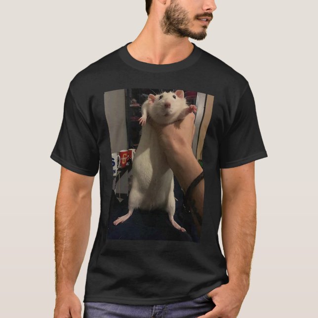 Cute Fat Rat Being Grabbed Meme T-Shirt (Vorderseite)