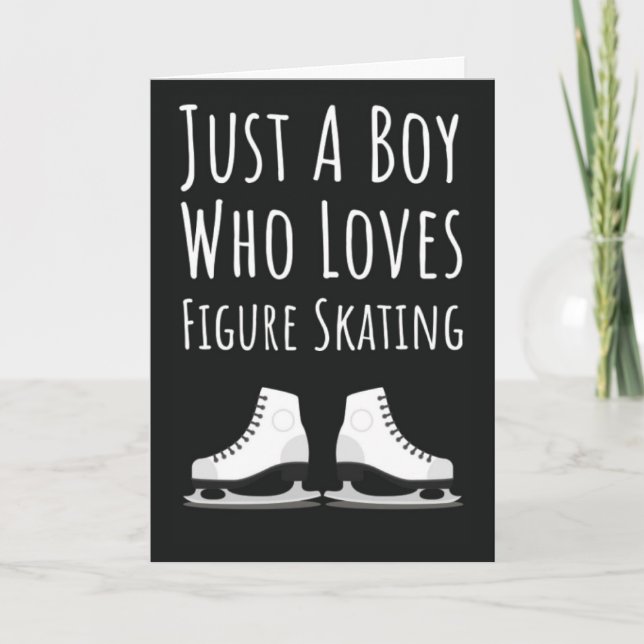 Cute Figure Skating Cards For Baby Boys Kids Karte (Vorderseite)