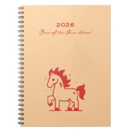 Cute Fire Horse Notizblock