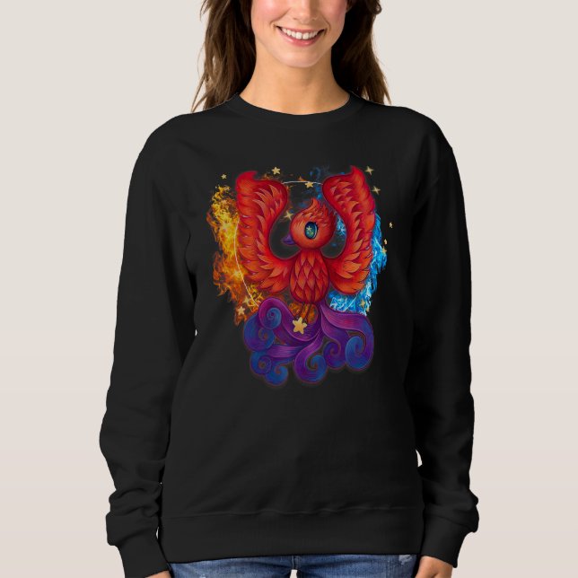 Cute Firebird Rising Phoenix Art T-Shirt Kids Todd Sweatshirt (Vorderseite)