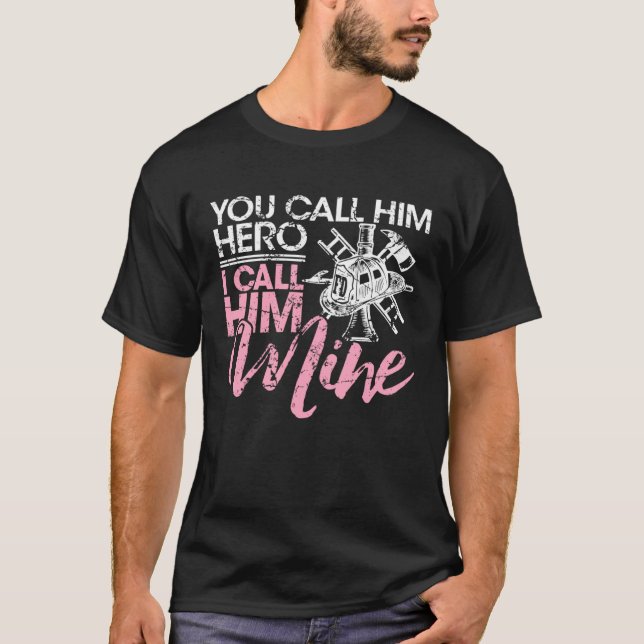 Cute Firefighter Wife Fireman s Wife Girlfriend Wo T-Shirt (Vorderseite)