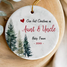 Cute first Christmas as Aunt and Uncle red heart